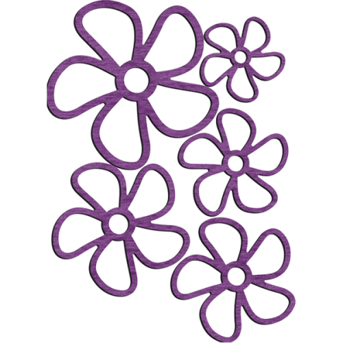 Flowers (lot de 5 pièces - plusieurs dimensions)