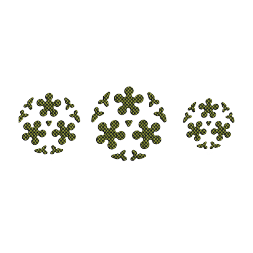 R Edelweiss (lot de 3 pièces - dimensions différentes)