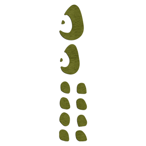 R Bibu ( lot de2 grands Stickers + 8 petits)